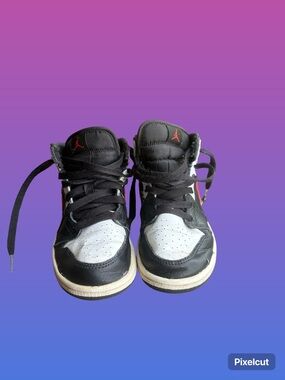 Kids' Black/White High-Top Sneakers